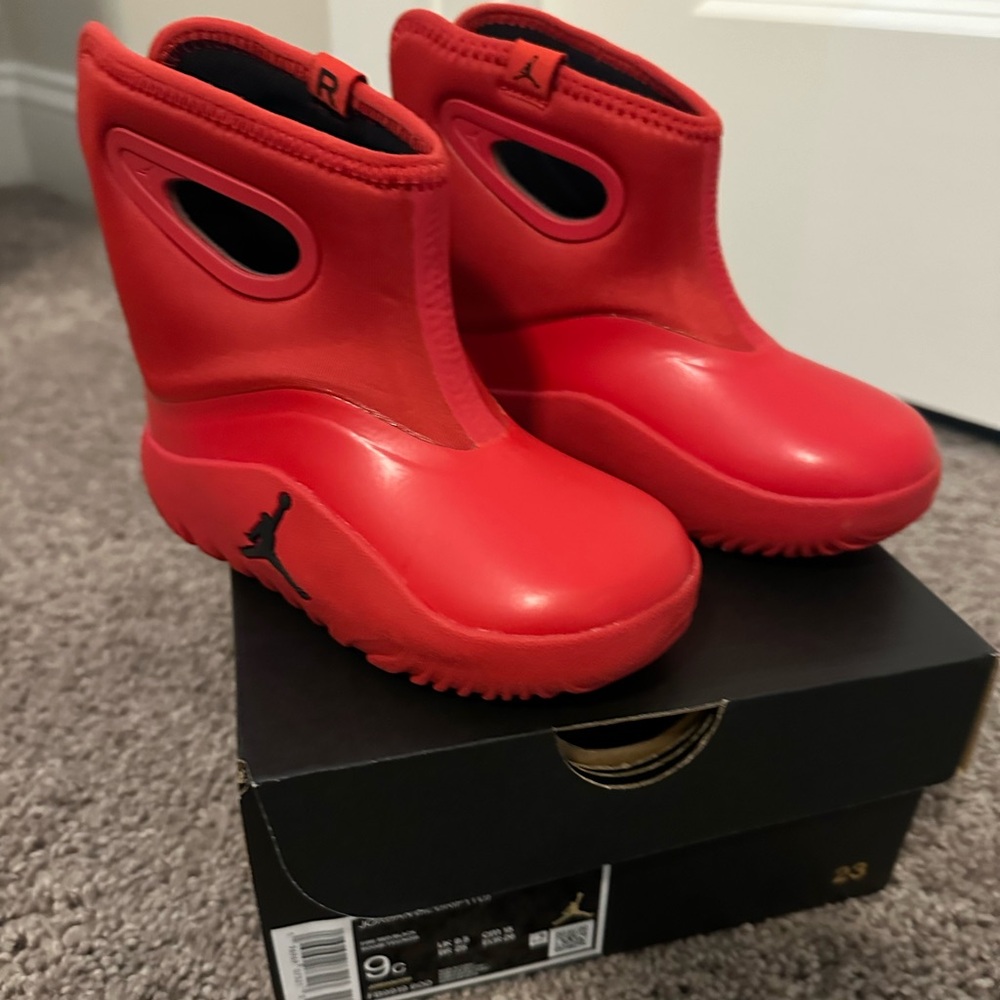 Jordan Lil Drip- Kids Red Rain Boots